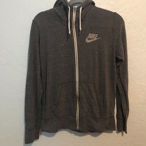Nike Gray Zip Up Hoodie